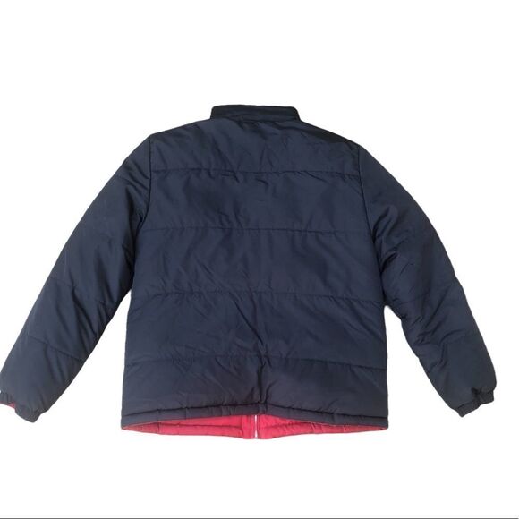 Vintage 2011 Tommy Hilfiger Reversible Jacket Large Black Red BIG LOGO - Picture 5 of 15